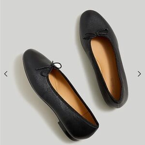 Madewell Adelle Ballet Flat in Leather.